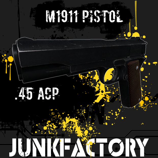 【VRChat想定】.45ACP M1911 Pistol、ワールド固定、射撃などのギミック付き