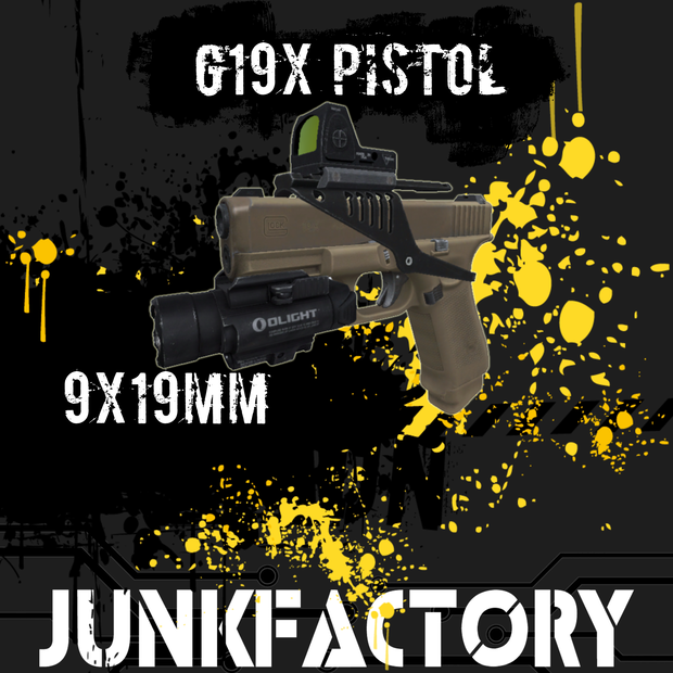 【VRChat想定】9mm G19 Pistol、ワールド固定、射撃などのギミック付き