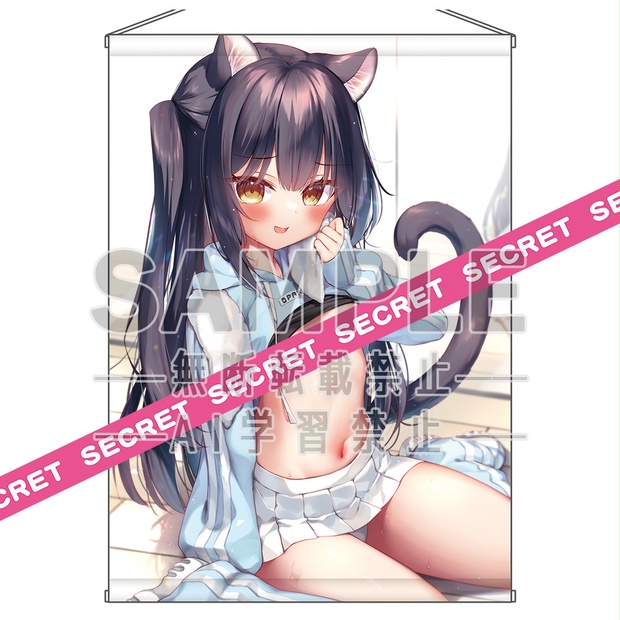 mizutamakirari様❤オーダー❤️チーターベビちゃん♡双子子猫ちゃん♡ B2】 イチリ描き下ろし無防備ねこちゃん♥ドキドキX-RATEDタペストリー