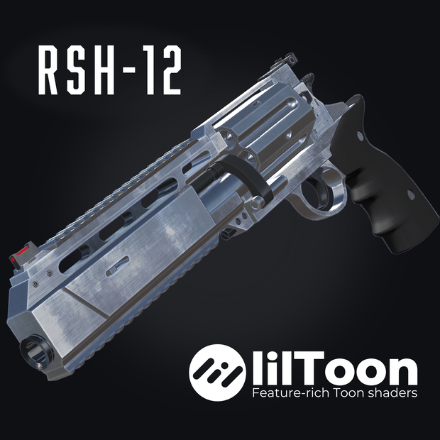 【無料配布】Assault Revolver ‐RSh-12‐【VRChat想定3Dモデル】