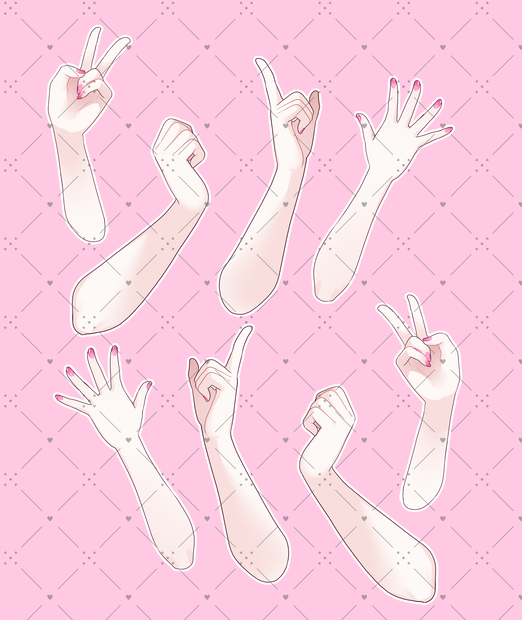 ●手素材　純欲ピンク