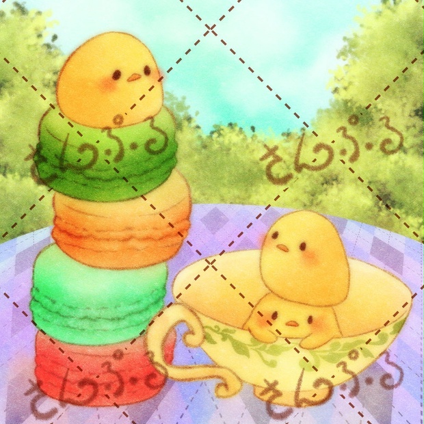 ワンコインアイコン ひよこのマカロン らば でぃえな Booth