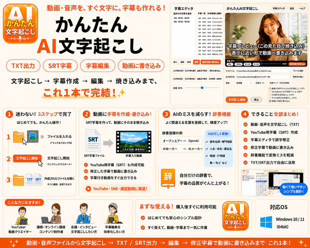 かんたんAI文字起こし 1.0