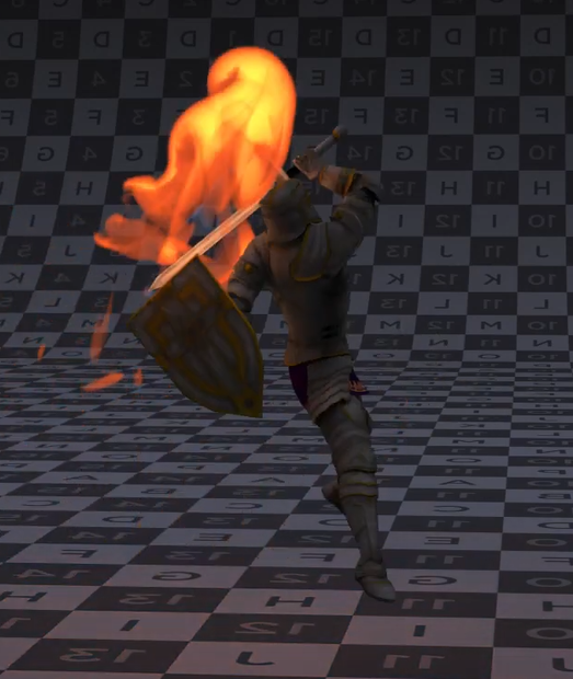 [Houdini hip file]  Pyro Fire Sword Character Fx 