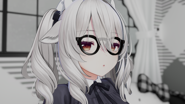 VRChat「全アバター向け」3Dモデル眼鏡　mod.102