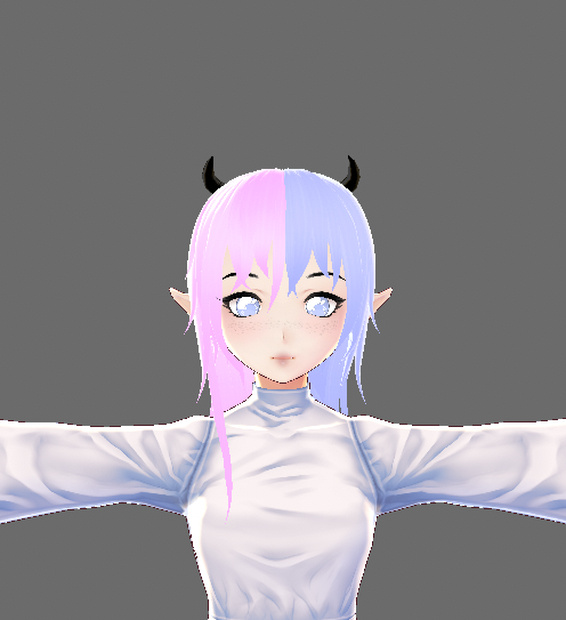 Split Hair with Horns Preset