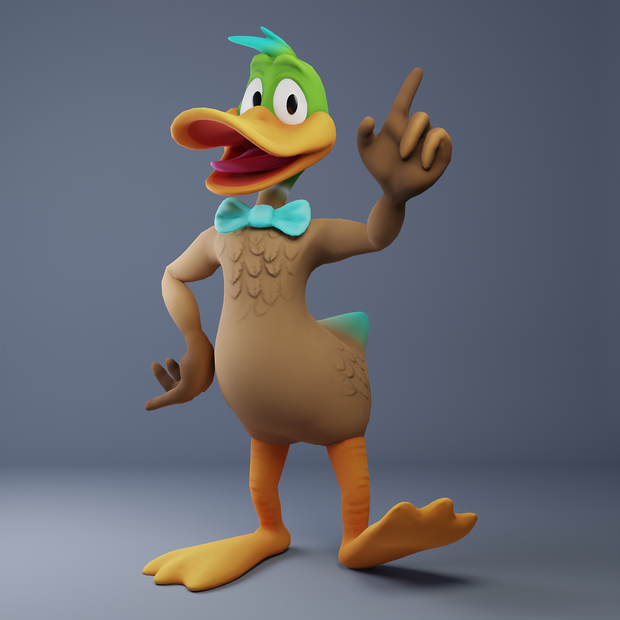 VRChat 3d Model -- "Coop O'Mallard"