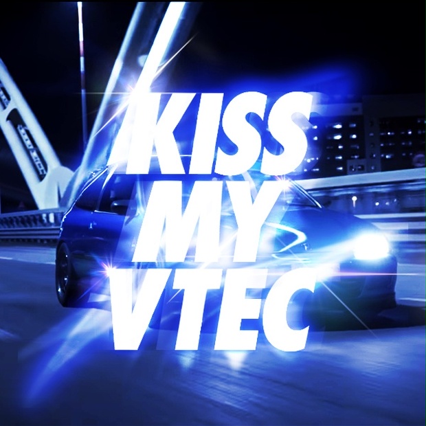 KISS MY VTEC STICKER - キスマイブイテック ステッカー / JDM カスタム シビック CIVIC - easysicks -  BOOTH