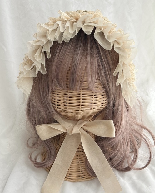 ヘッドドレス＊フリル×フリルチュール＊生成 - jiji millefeuille - BOOTH