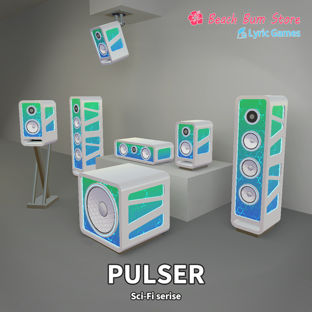 【家具】Pulser Sci-Fi スピーカーセット【VRChat想定】