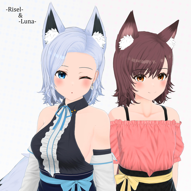 【オリジナル3Dモデル】リゼル -Risel- ＆  ルーナ -Luna-