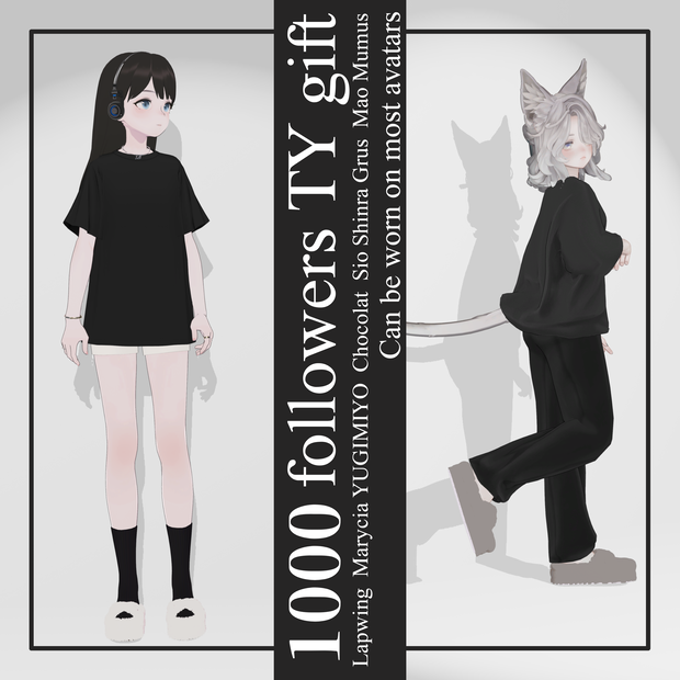 【1000follower記念無料配布】Fluffy platform sandal