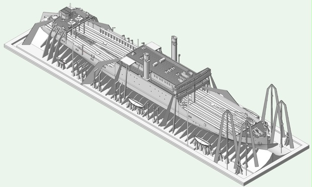 1/700 鉄道省 鉄道連絡船「第一青函丸」 - dairin-model - BOOTH