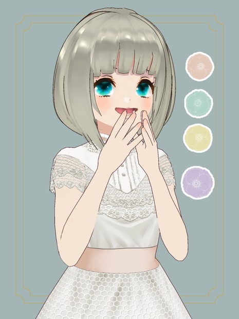 無料版あり クラシカルレースドレス Vroid セシル変身アプリ 白華屋 Booth