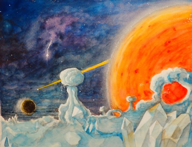 宇宙イラスト（結晶惑星） - kanna-shimotuki - BOOTH