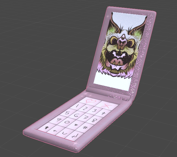 Flip Phone - VRChat 3D asset - Unitypackage - FREE Commercial use *2023*