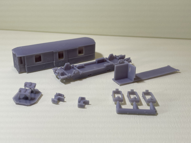 スイス　レーティッシュ鉄道　D4062タイプ　荷物車キット　Nゲージ　3Dプリンタ造形品