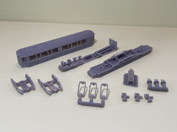 スイス　レーティッシュ鉄道　WRS 3820タイプ　ピアノ・バーワゴン客車キット　Nゲージ　3Dプリンタ造形品