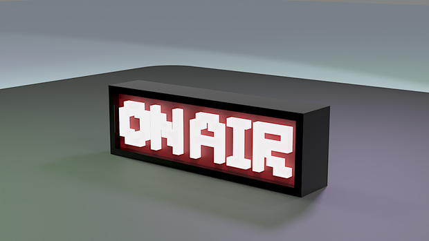 【3D素材】01 オンエアーサインランプ