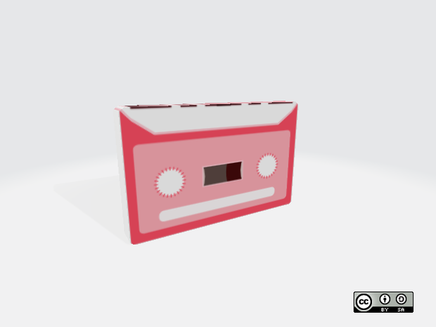シンプル３Dモデル　　【カセットテープ】