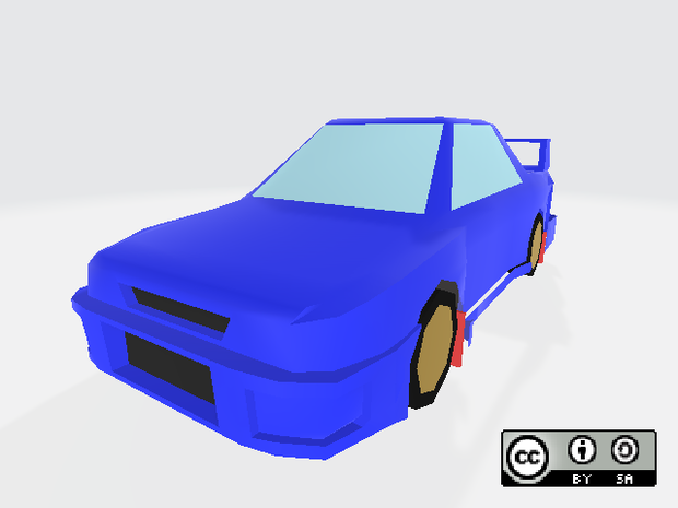 シンプル３Dモデル『９０年代ラリーカー風』