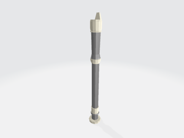 ３DCG：簡単リコーダー　Simple recorder