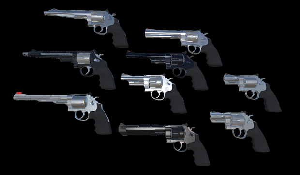 【VRCHAT想定】S&W MODEL 629-8シリーズリボルバー