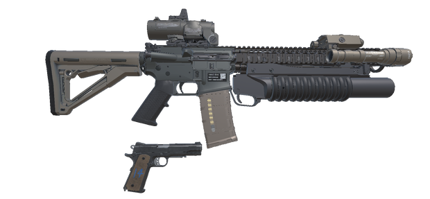 【VRCHAT想定】SOPMOD BLOCK2アサルトライフル&DET-1ピストル