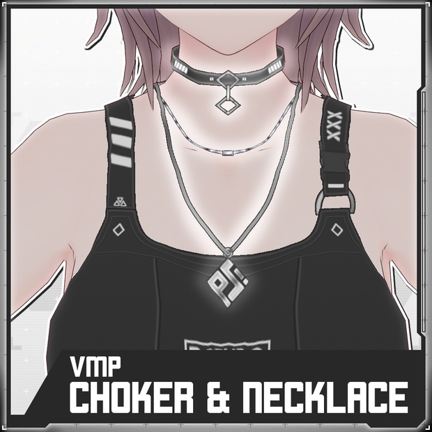 【Free/無料】VMP Choker and Necklace【VRoid】 - Pseudonynymity - BOOTH