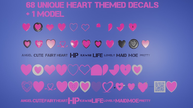 Memento Aurora Heart Decals