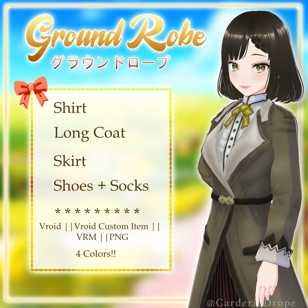 Ground Robe || グラウンド・ローブ || .png + .vroidcustomitem + .vrm + .vroid