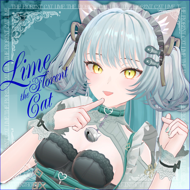 【VRChat向けアバター】白猫のライム・フローレン(Lime Florent the Cat)