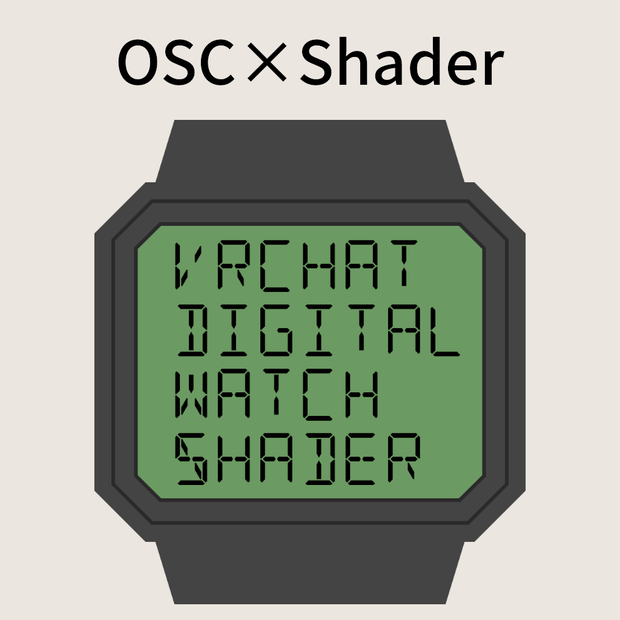 【OSC】VRChat Digital Watch Shader
