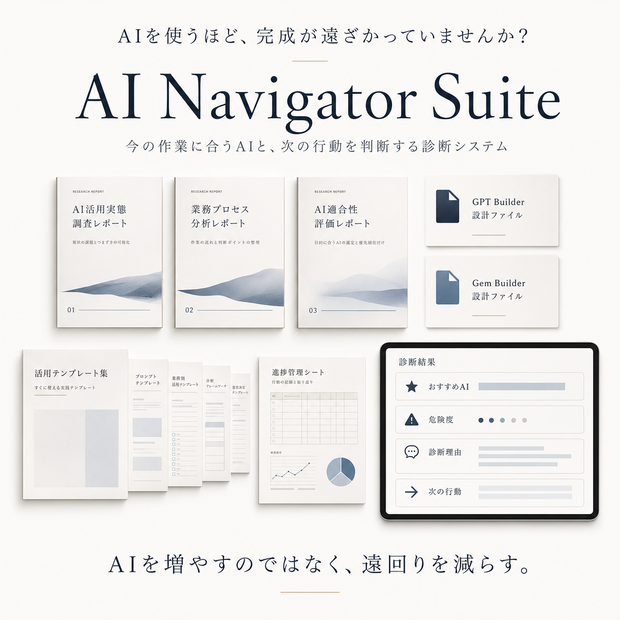 AI Navigator Suite - AIとの遠回りを減らす診断システム -