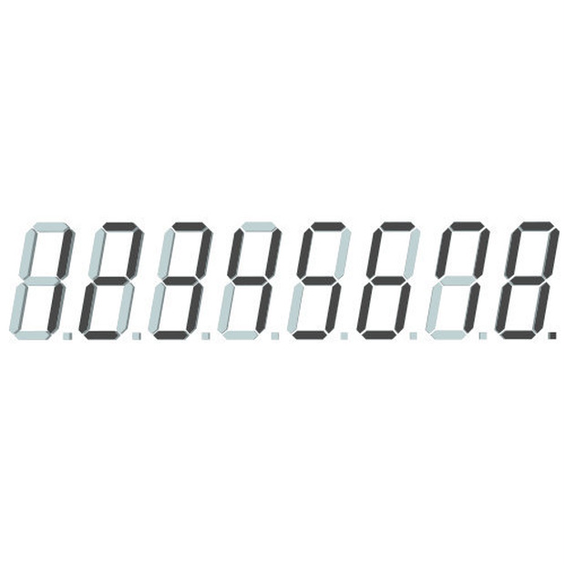10°斜体デジタル数字(CSMOファイル)