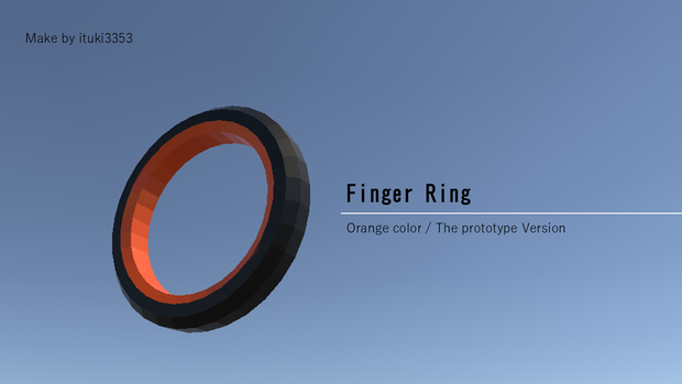 Orange FINGER Ring / The prototype