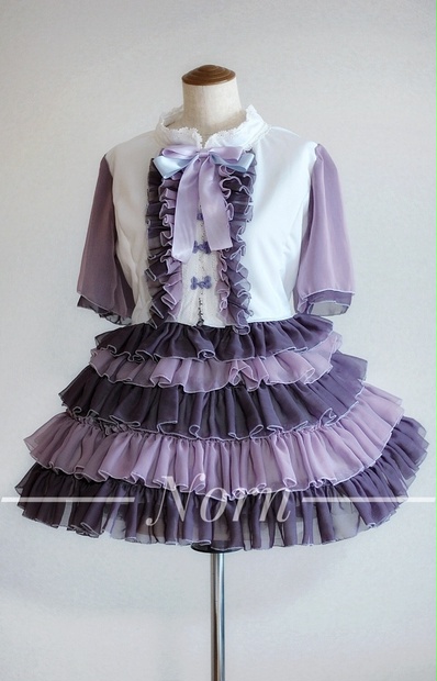 創作オリジナル衣装*紫陽花メイド衣装(紫)