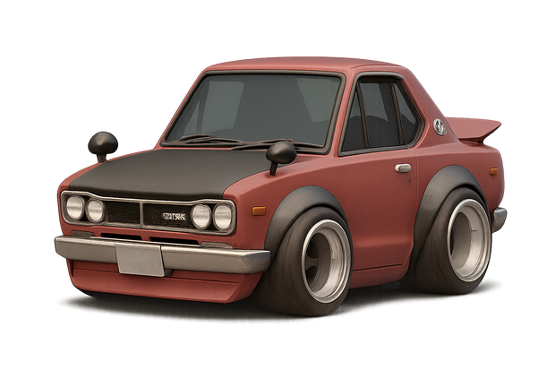 日産旧車ハコスカ風昭和ネオクラシックカー