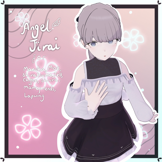 Angel Jirai Outfit for 7 avatars