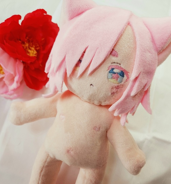自作ぬいぐるみ】桃色花狐【花童楼】 - 花籠楼－はなかごろう－ - BOOTH