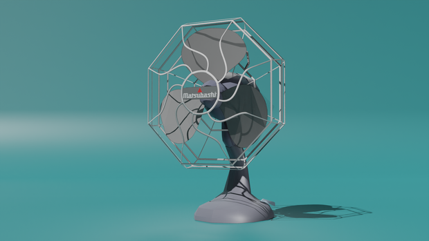 レトロ　扇風機　ローポリ3Dモデル