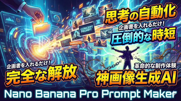 Nano Banana Pro Prompt Maker【Win/Mac対応】AI画像生成プロンプト自動作成ツール