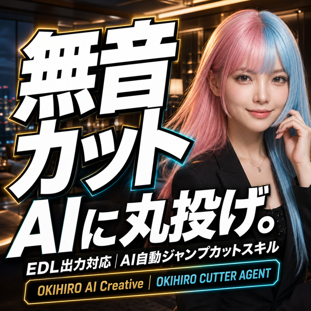 Okihiro Cutter Agent｜AIエージェント対応・動画無音カット支援ツール