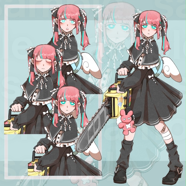 立ち絵素材】チェーンソーツインテールちゃん - のしさんホンポ - BOOTH