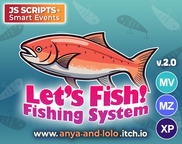 釣りシステム＆素材 🌱 RPGツクール MZ・MV・XP | Fishing System + Assets 🌱 RPG Maker MZ MV XP
