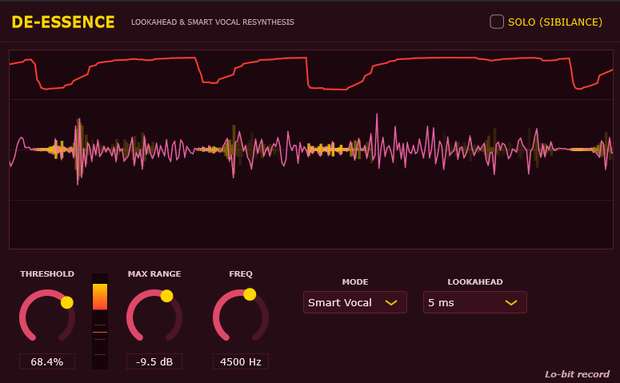 DeEssence - LookAhead & Smart Vocal DeEsser