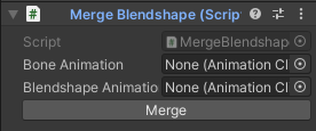 ボーンアニメーションとブレンドシェイプを合成するUnity用スクリプト