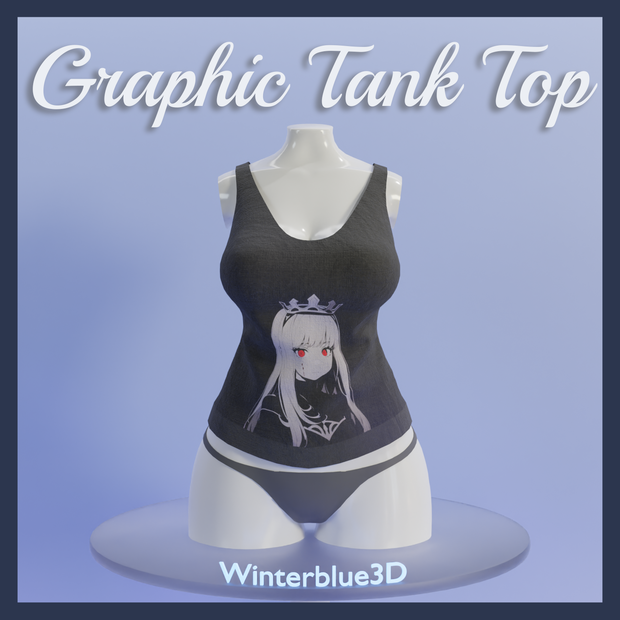 Customizable Graphic Tank Top [VRChat | Commercial Use]