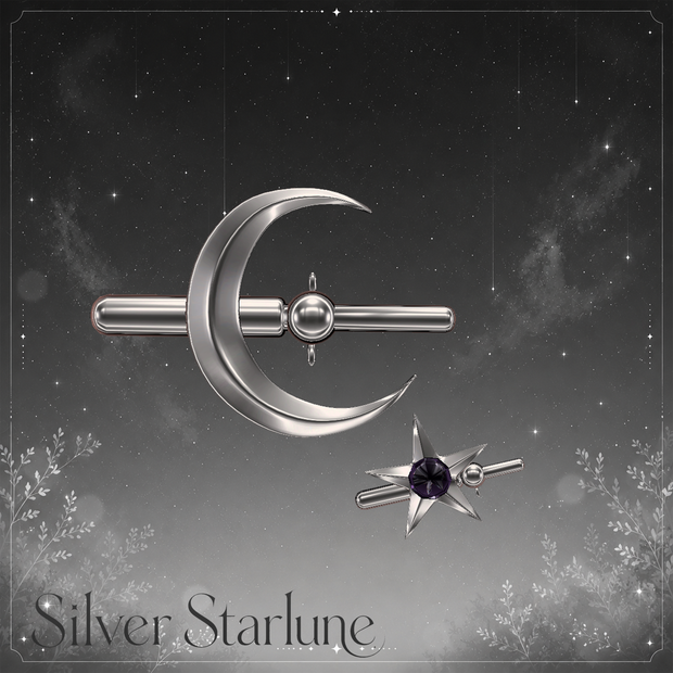 (Y B R)Silver Starlune hair ornament