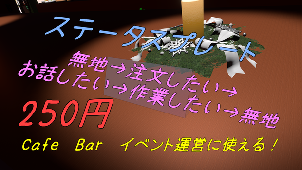 「オリジナル３Dモデル」ステータスプレート